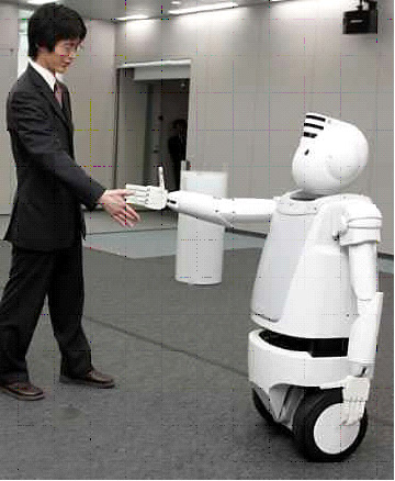 Hitachi robot handshake