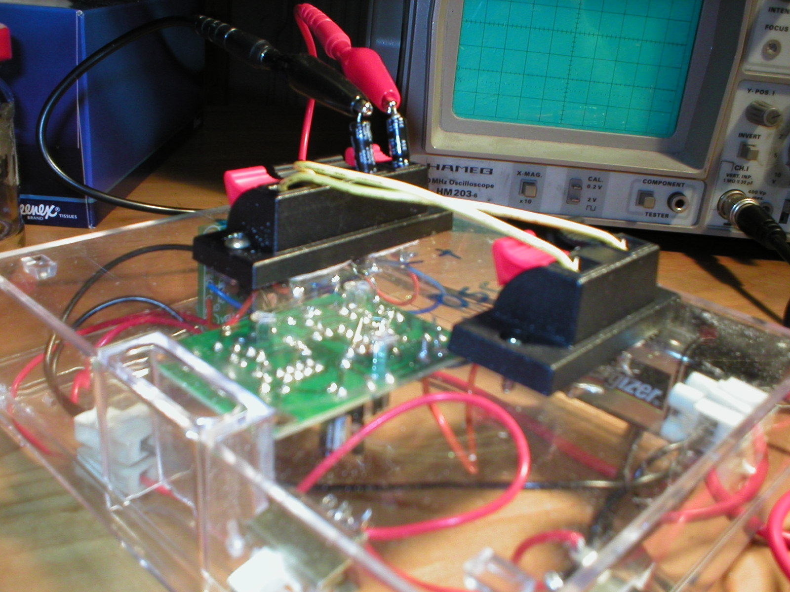 The signal generator connected ready for use
