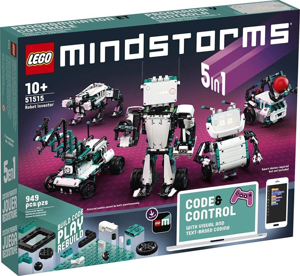 LEGO 51515 MINDSTORMS Robot Inventor Robotics Kit, Coding Set for Kids, 5in1 App Remote Control Programmable Interactive Toy