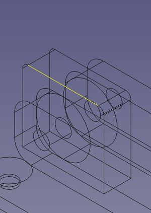 FreeCAD design of the bearing in the arm