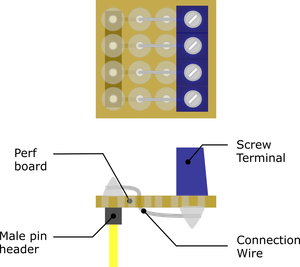 Shim for the Explorer Hat Pro Motor Terminals