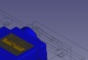 FreeCAD design of the servo horn in the arm