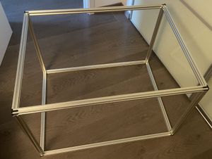 The completed aluminium extrusion frame, fully assembled