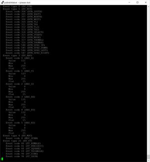 evtest output