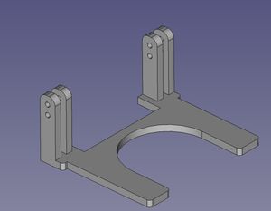 FreeCAD design of the grabber forks