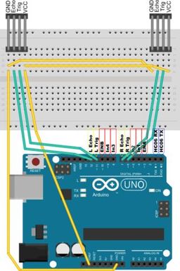 Arduino Connections For The Wall Avoider