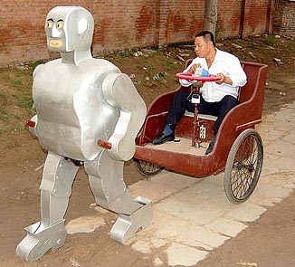 Wu Yulu's robot driven rickshaw