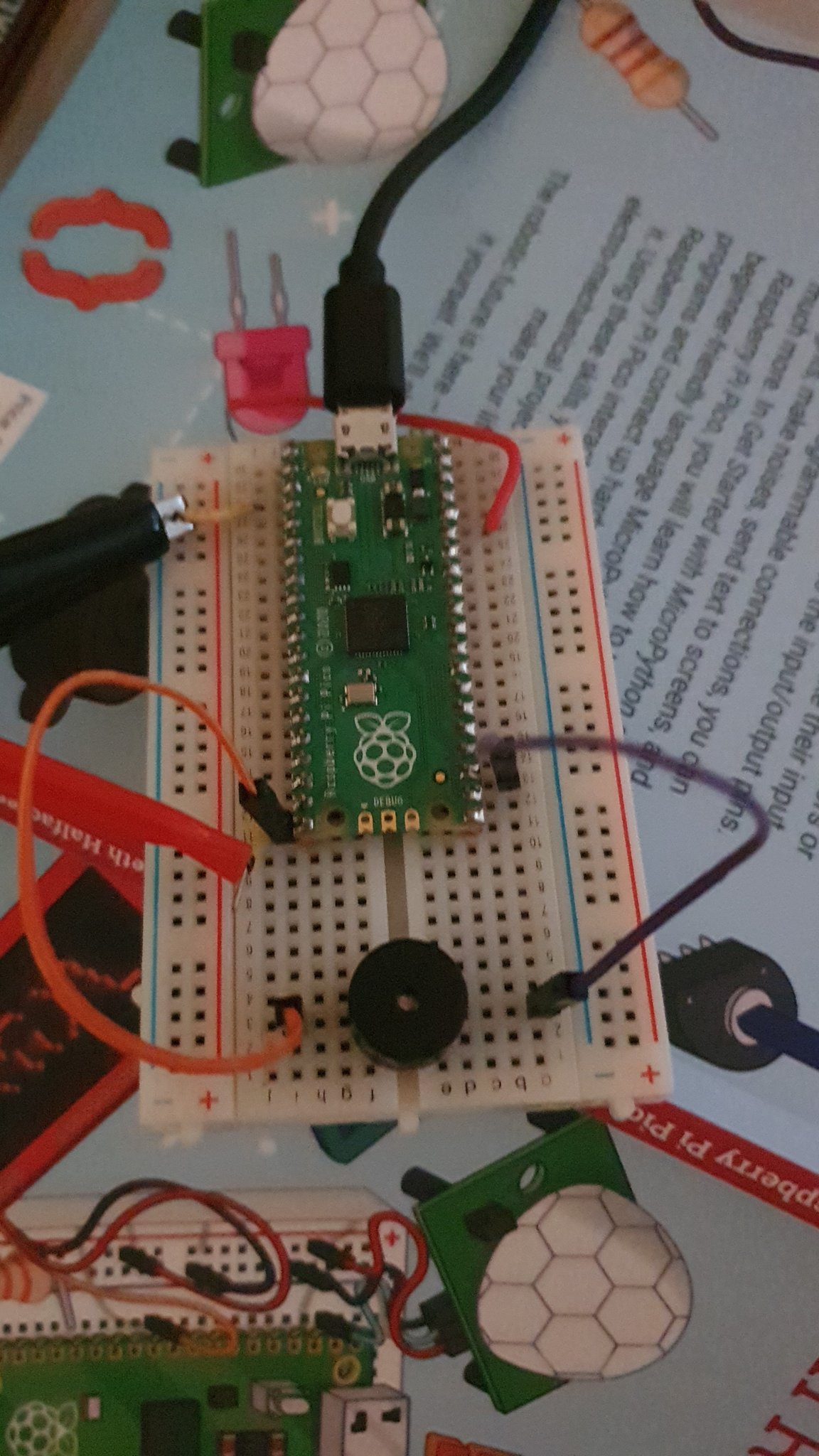 Raspberry Pi With Speaker and Book