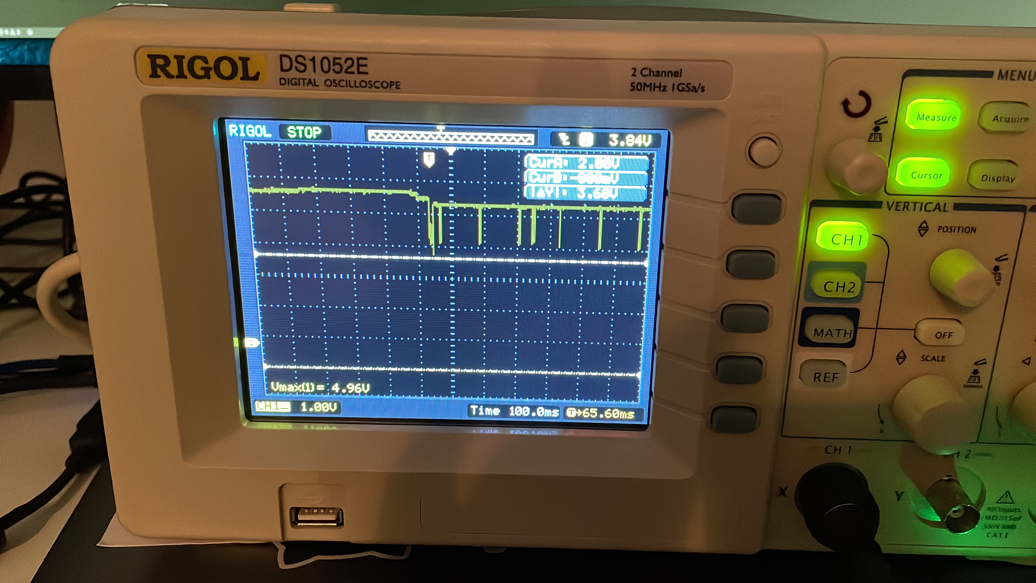 Oscilloscope power issue