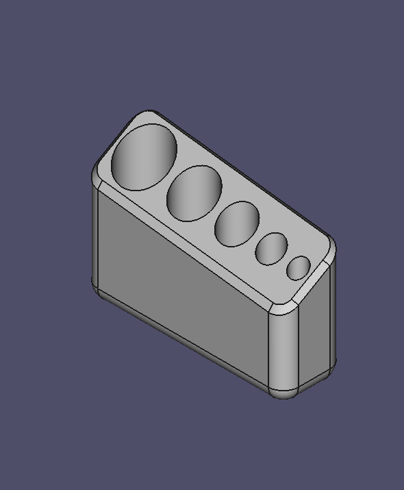 Tiny Drill Bit Holder model in FreeCAD